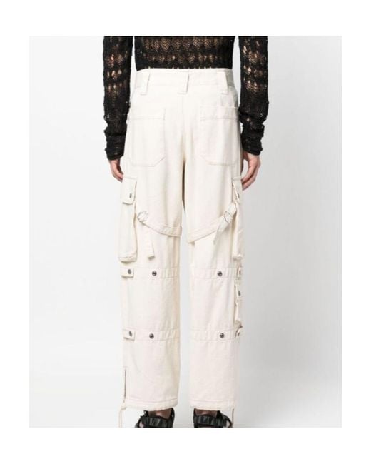 Isabel Marant White Eusebio Cotton Cargo Pants for men