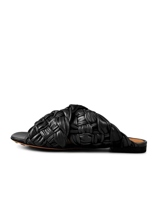 Bottega Veneta Black Sleek Flat Mules