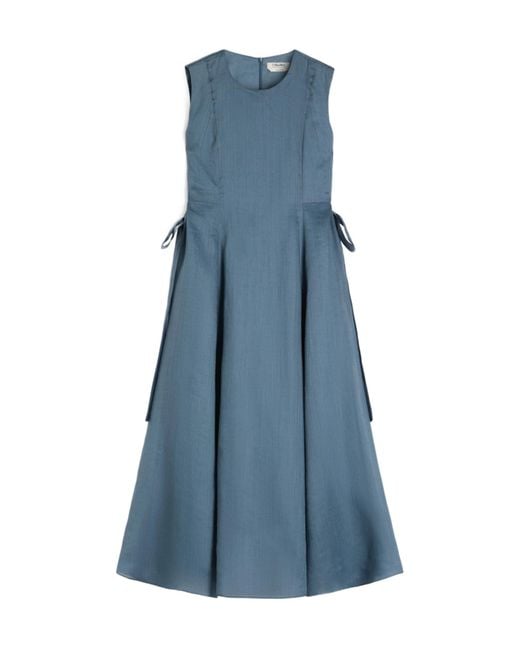 Max Mara Blue Long Ramie Dress