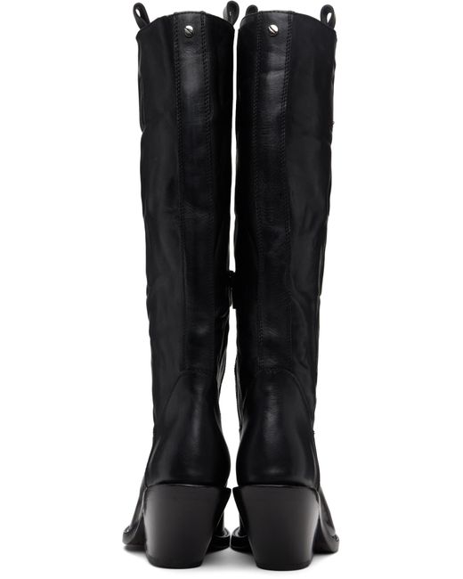 Ann Demeulemeester Black Lidar Western Tall Boots