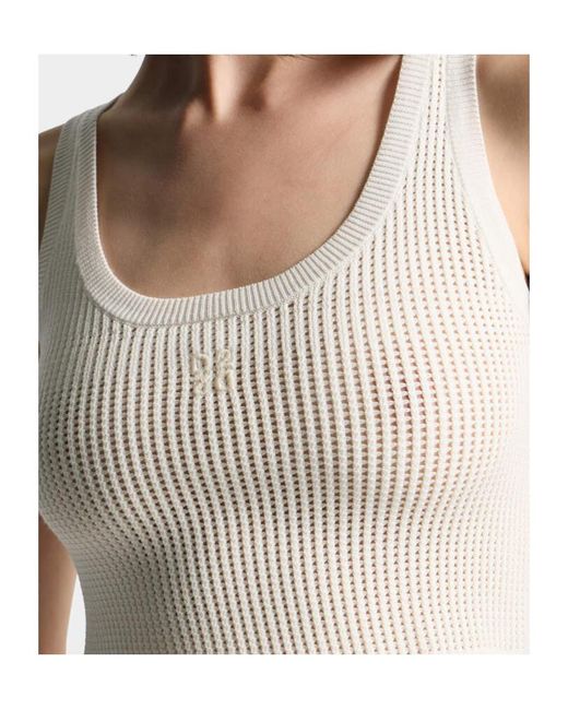 DSquared² White Scoop-Neck Tank Top