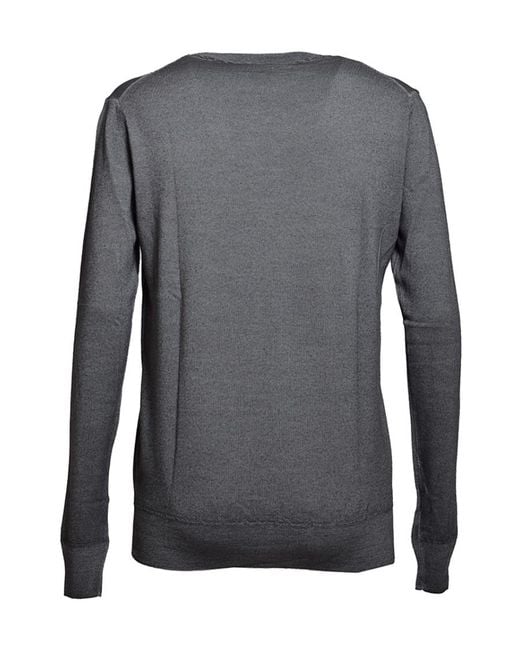 Aspesi Gray Fine Knitted Sweater for men