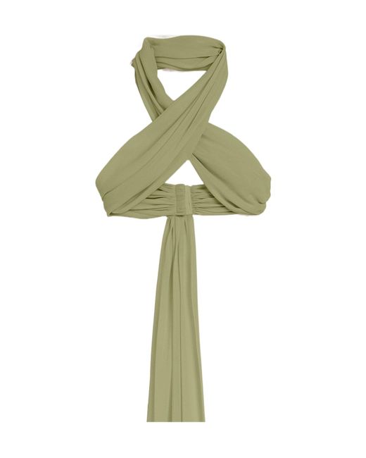 AMI Green Halterneck Cropped Top