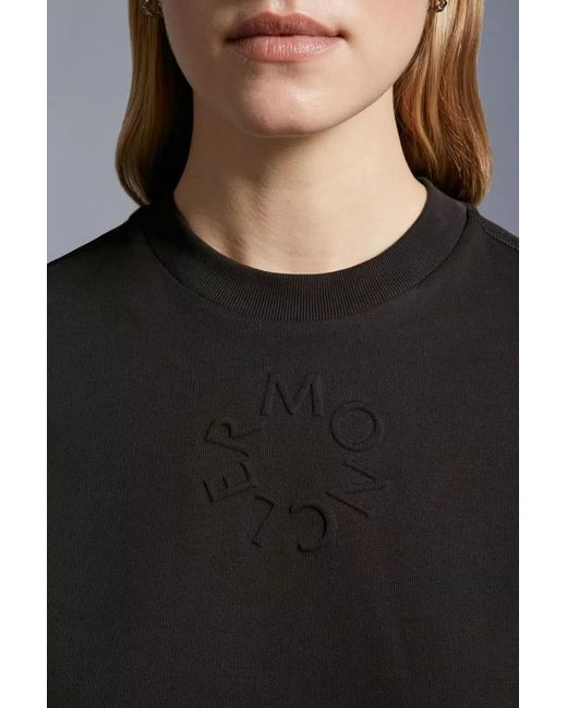 Moncler Black Embossed Logo T-Shirt