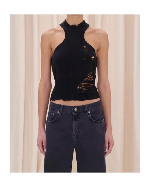 Haikure Black Liz Knitwear Top