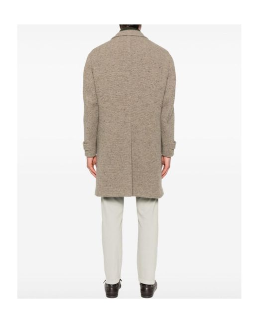 Eleventy Gray Single-Breasted Coat for men