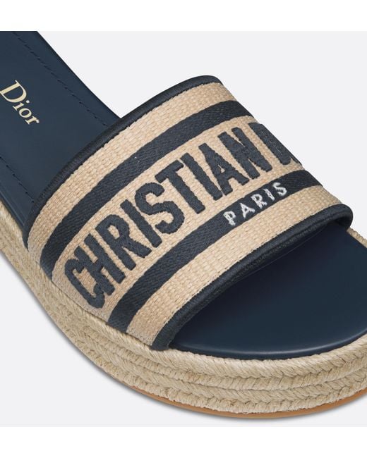 Dior Brown Dway Platform Slide