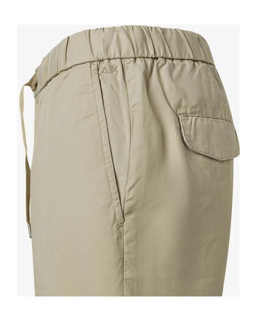 Sun 68 Natural Drawstring Waist Shorts for men