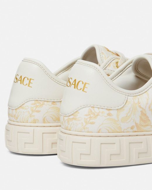 Versace Natural Greca Printed Sneakers