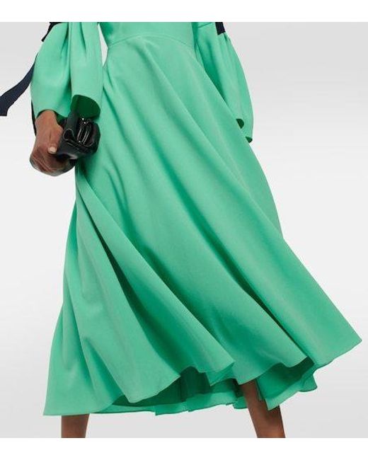 Roksanda Green Perdita Crepe Midi Dress