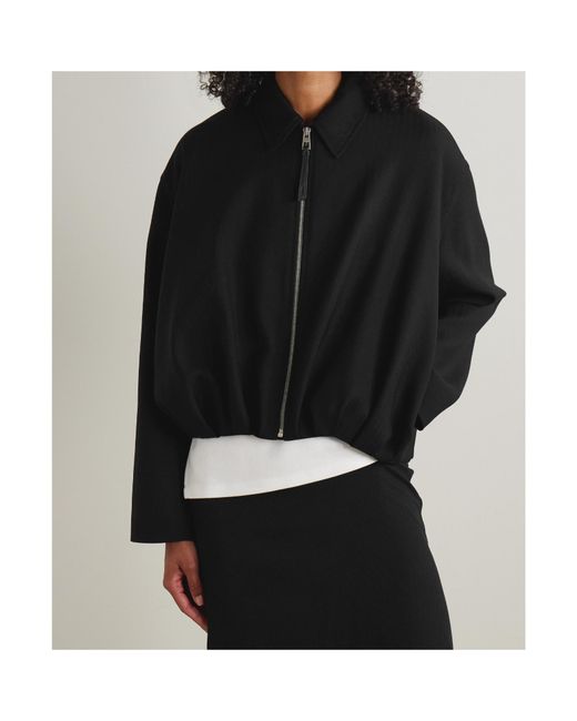 Loewe Black Draped Wool Jacket