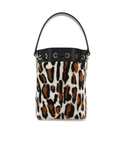 Fendi Black Mon Tresor Animal Printed Mini Bag