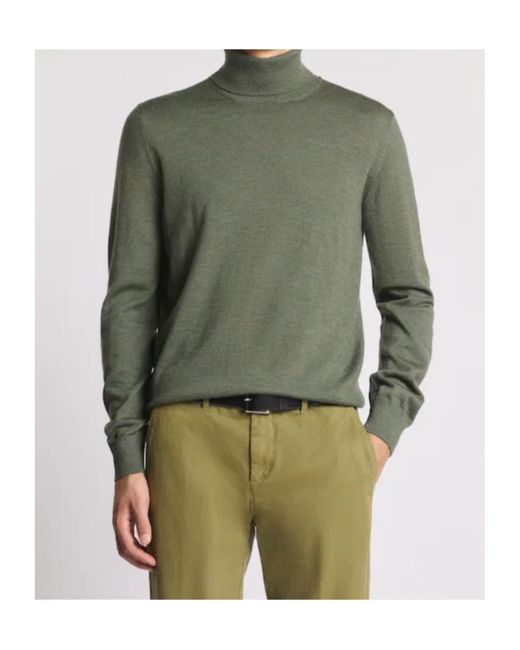 Fay Green High Neck Wool Knitwear for men