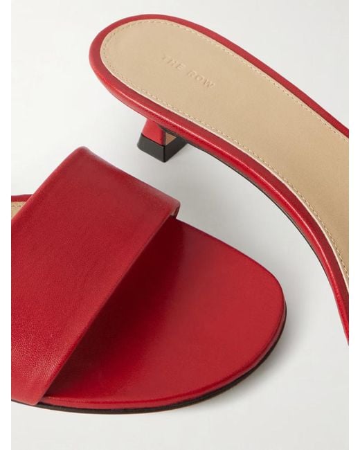 The Row Red Combo Leather Mules