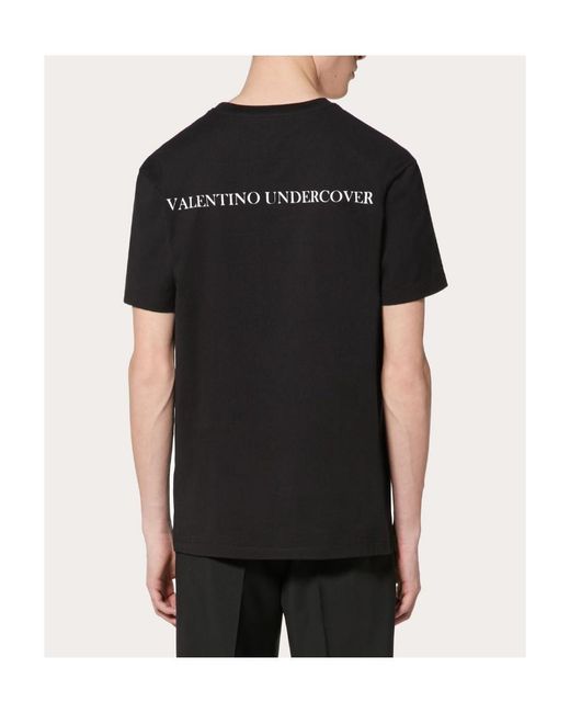 Valentino Black Undercover Co-Branded Ufo Printed T-Shirt for men