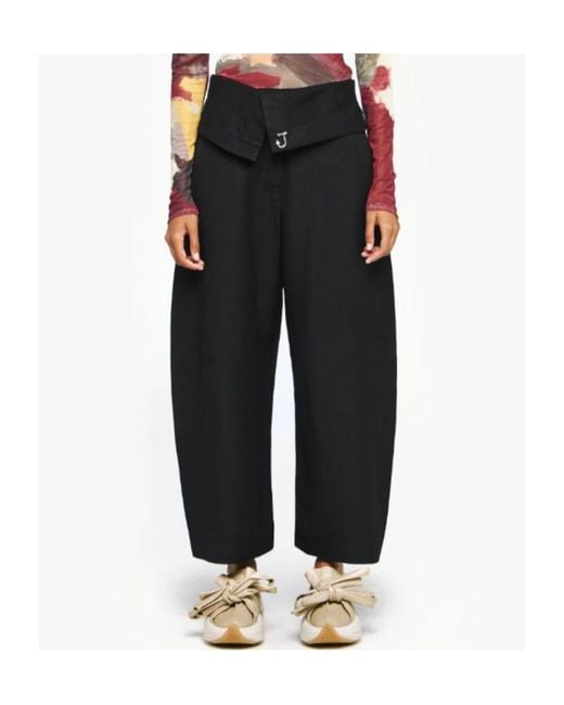 J.W. Anderson Black Jw Anderson Fold-Over Trousers
