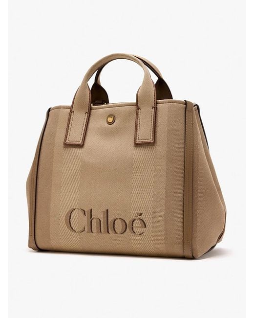 Chloé Brown Chloé Carry Logo Detailed Tote Bag