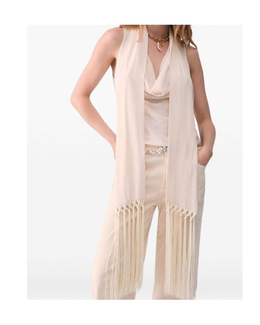 Liu Jo White Top With Scarf
