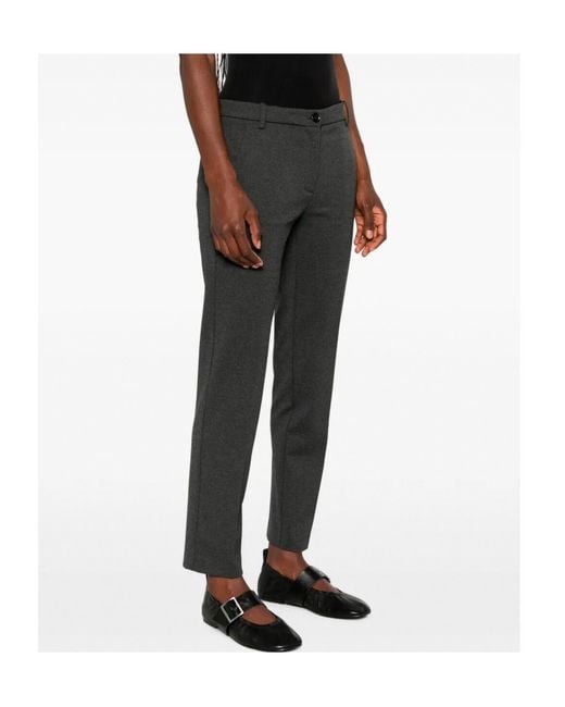 Pinko Gray Straight Leg Pleated Trousers