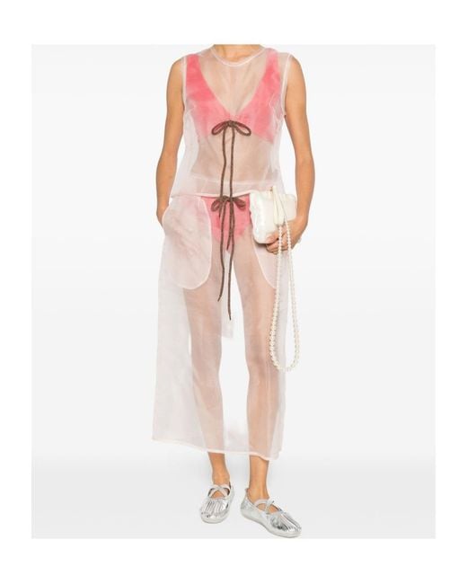 Simone Rocha Pink Straight Skirt