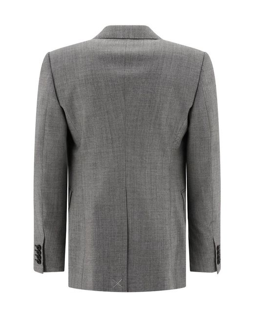 McQueen Black Single-Breasted Tailored Blazer for men