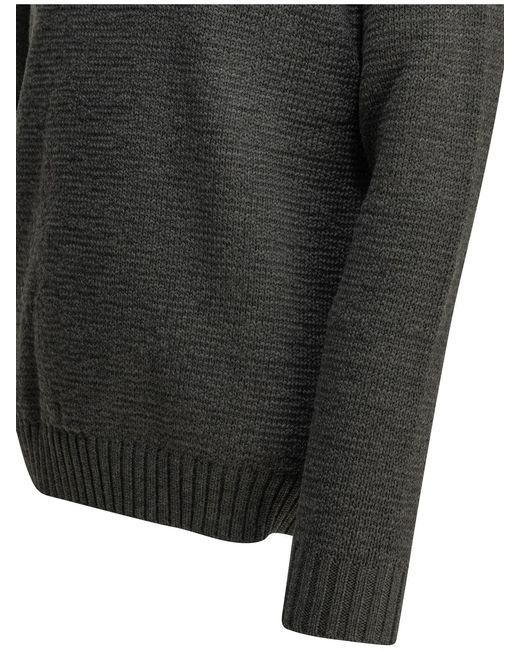 Prada Gray Crewneck Sweater Made Of Virgin Wool for men