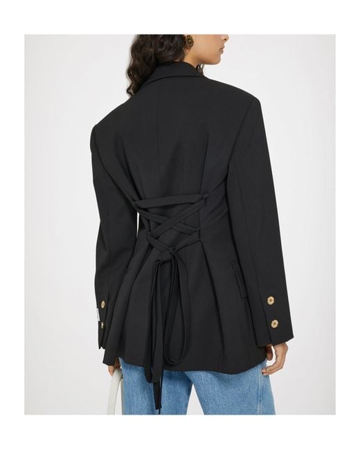 Patou Black Long-Sleeved Casual Jacket