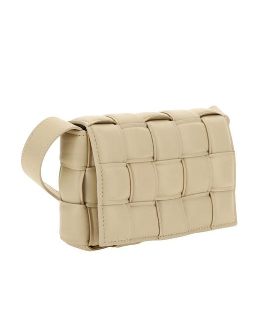 Bottega Veneta Natural Padded Cassette Crossbody Bag