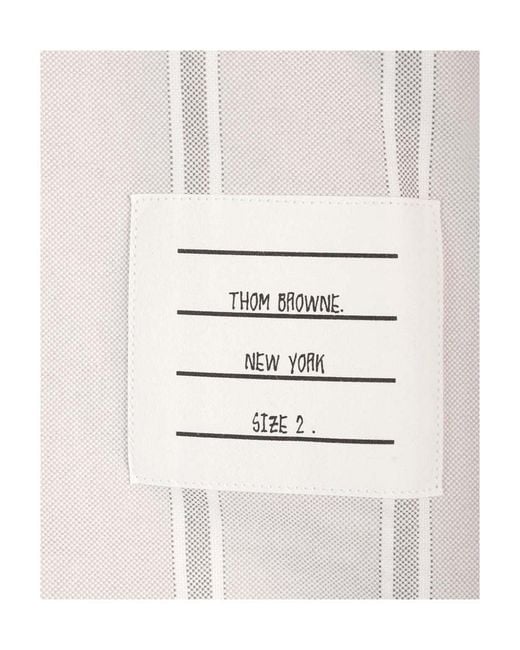 Thom Browne White Rwb Striped Long-Sleeved Shirt for men