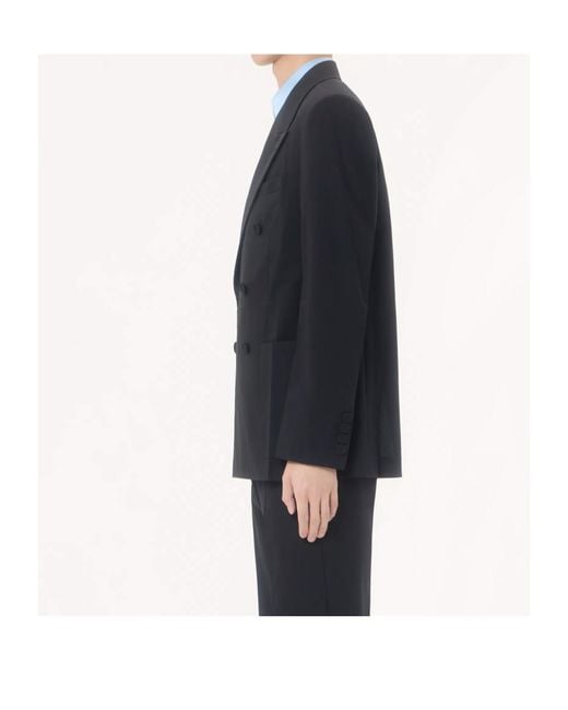 Valentino Blue Double-Breasted Long-Sleeved Jacket for men