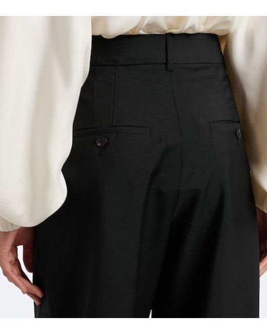 Rohe Black Wool And Mohair Balloon Pants
