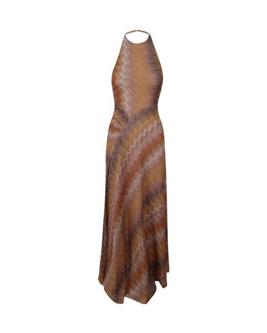 Missoni Brown Halterneck Maxi Dress