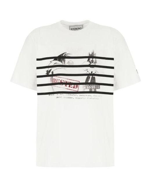Iceberg White Cottont-Shirt for men