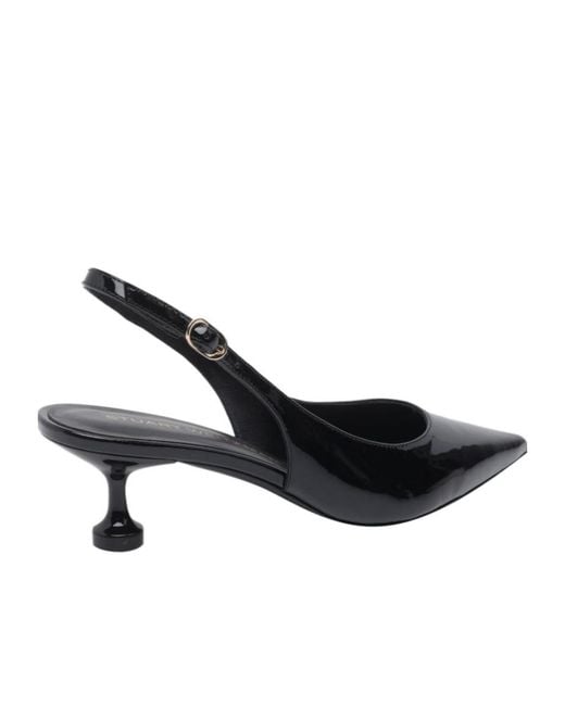 Stuart Weitzman Black Stuartini 50 Slingback Pumps
