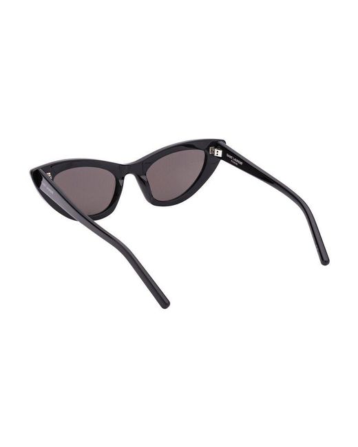 Saint Laurent White Eyewear Cat-Eye Sunglasses