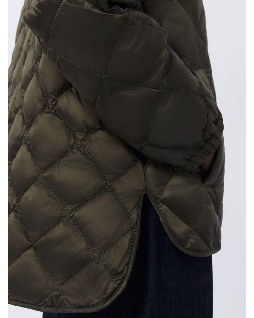 Max Mara Gray Down Diamond-Quilted Jacket