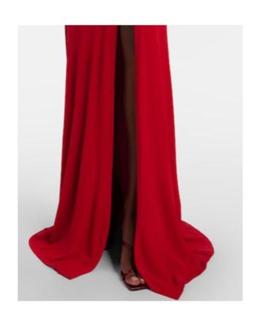 Roberto Cavalli Red Open-Back Gown