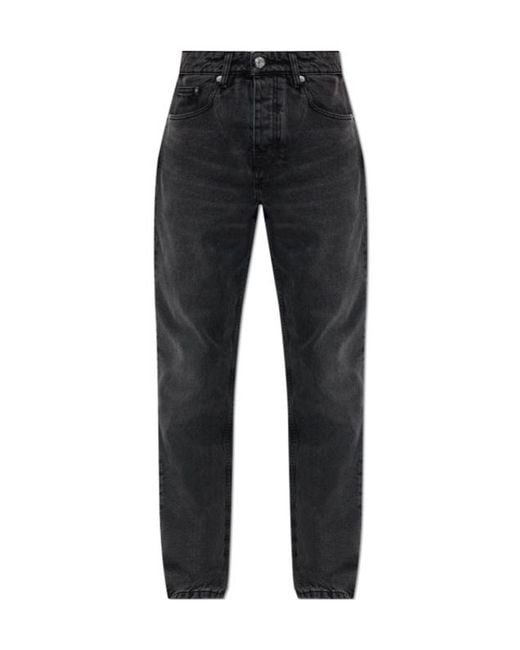 AMI Black Ami Straight-Leg Jeans for men