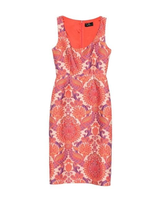 Etro Red Zipper Dress