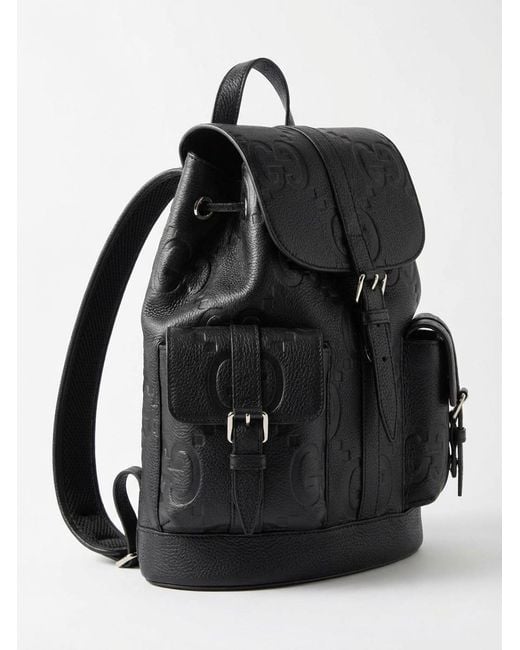 Gucci Black Small Jumbo-Gg Backpack for men