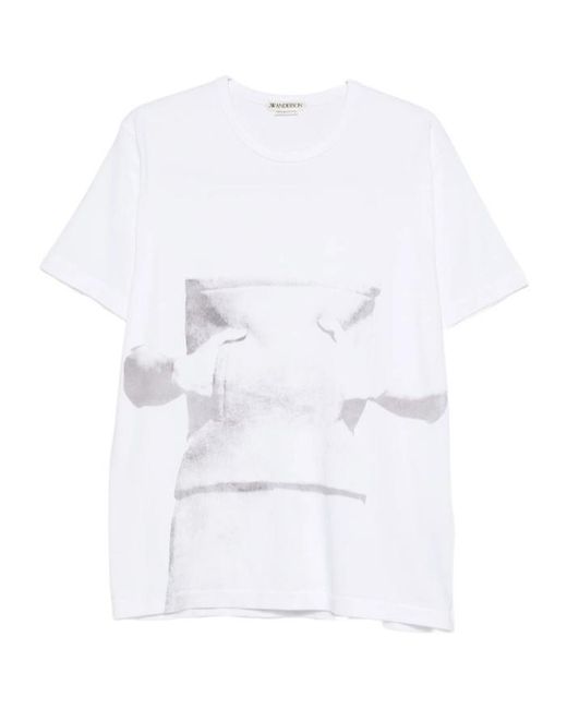 J.W. Anderson White Graphic-Print T-Shirt for men