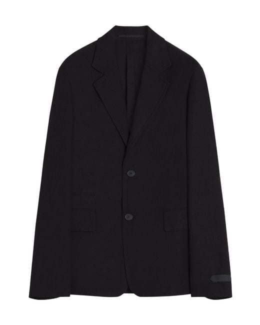 Lanvin Black Notched-Lapels Single-Breasted Blazer for men