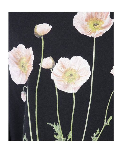 Simone Rocha Blue Poppy Field-Print Long-Sleeve T-Shirt