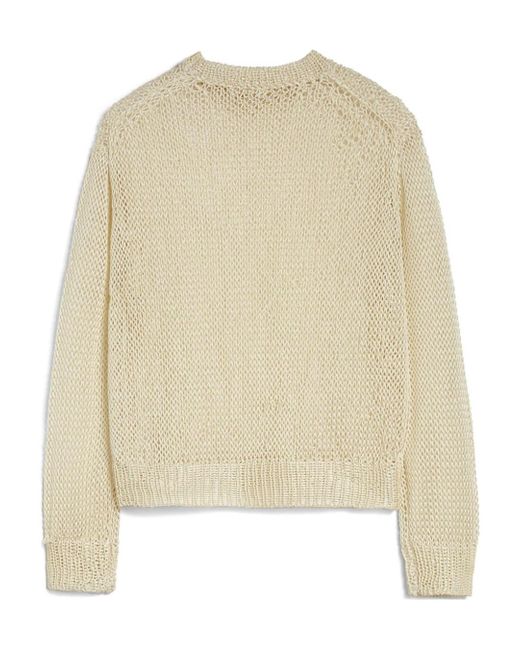 Jil Sander Natural Open Knit Crewneck Jumper