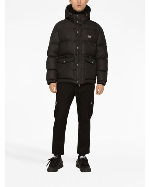 Dolce & Gabbana Black Down Jackets for men
