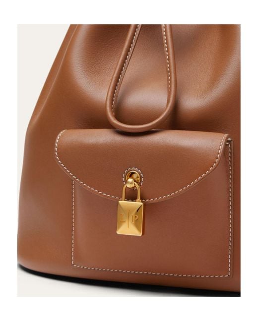 Loro Piana Brown Extra Drawstring Backpack L27