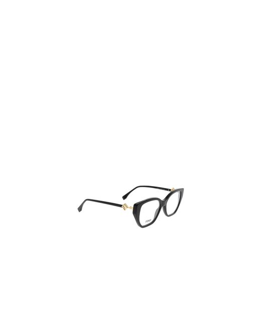 Fendi White Eyewear Geometric-Frame Glasses