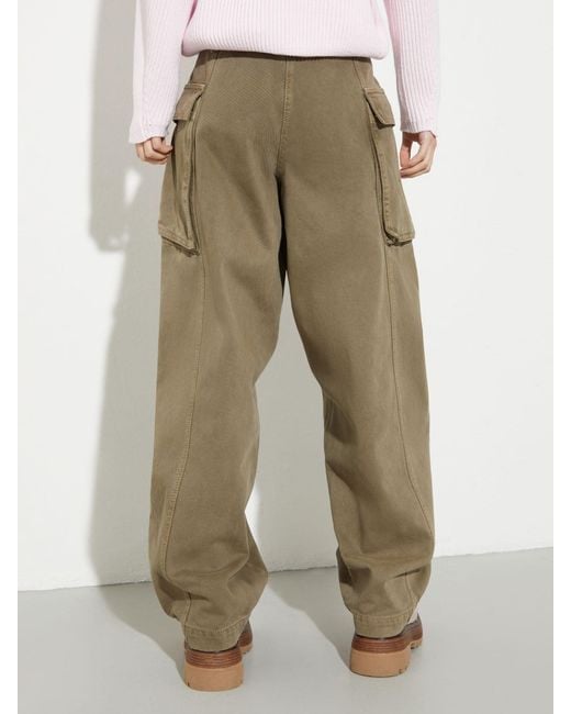 MAX&Co. Green Barrel-Leg Cargo Trousers