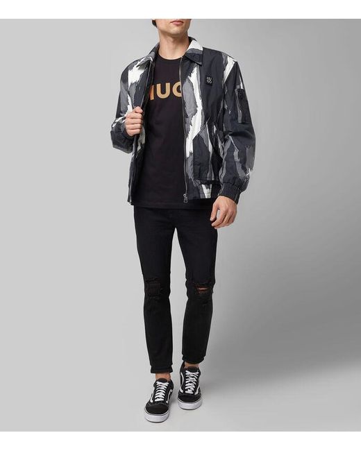 Boss Blue Long-Sleeved Casual Jacket for men