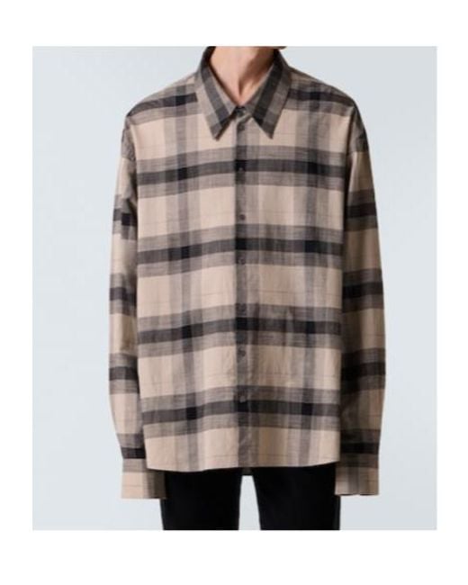 Calvin Klein Gray Tyson Checked Cotton Shirt for men